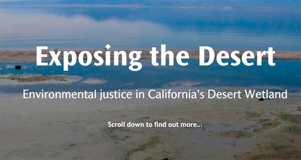 Exposing the desert - environmental justice in California's desert wetland - scroll down to find out more